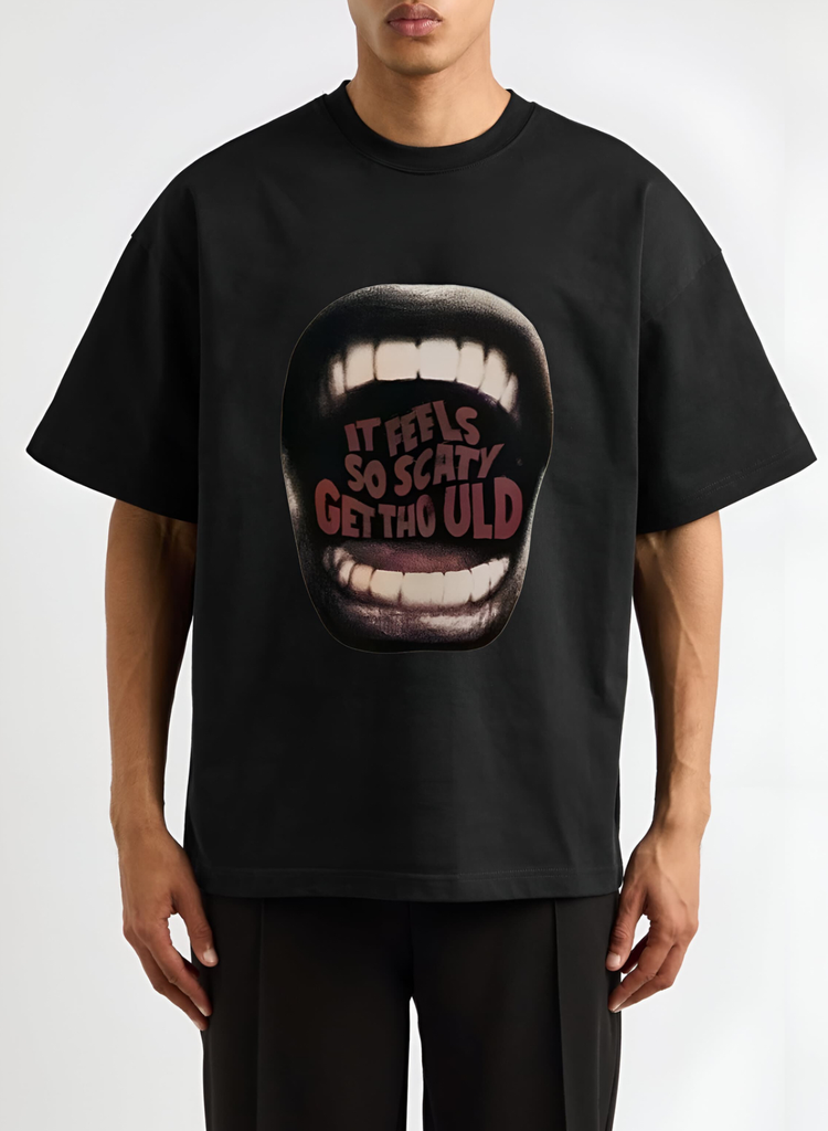 Big lips Y2K oversized tee